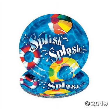 Swimming Pool Party Dinner Plates (8Pc) - Party Supplies - 8 Pieces