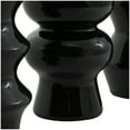 thumbnail image 5 of DecMode 3"W, 11"H Abstract Bubble Inspired Black Ceramic Vase with Varying Shapes, Set of 3, 5 of 10