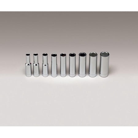 UPC: 0076799002082 | Wright Tool 1/4 In. Dr. 9 Pc. 6 Pt Deep Socket Set 1/4 In. To 1/2 In.