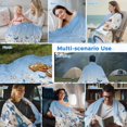 thumbnail image 5 of Blue Ombre Butterfly Cooling Blanket,Lightweight Breathable Summer Throw Blanket with Double Sided Cold Effect,Pastoral Farmhouse Butterflies Picnic Blankets Bed Sheet for Hot Sleepers 60"x80", 5 of 8