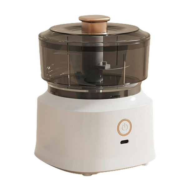 Picadora de ajo eléctrica de 350 ml, potente, desmontable, multiusos, para cocina. blanco