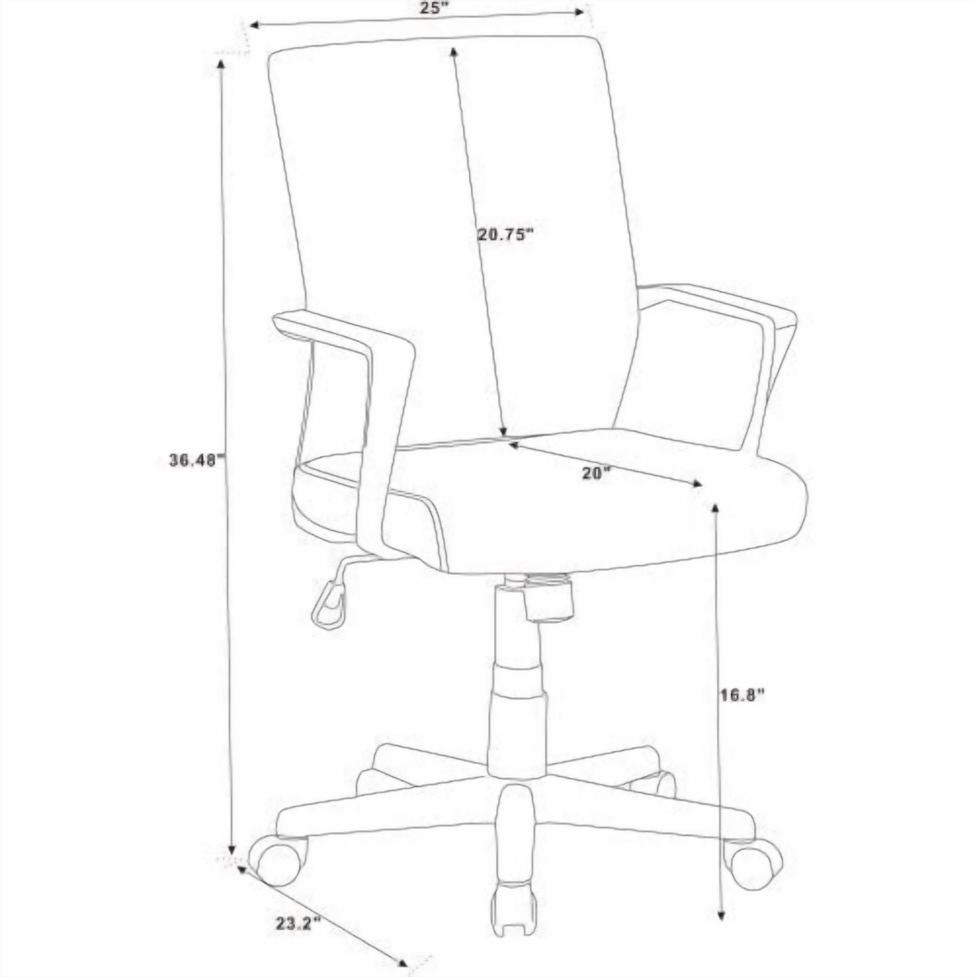 MOONMISS Office Desk Chair with Lumbar Support, Ergonomic Mesh Office Chair with Wheels and Armrests, Mid Back Rolling Swivel Adjustable Task Chair, Executive Computer Chair for Home Office, Black