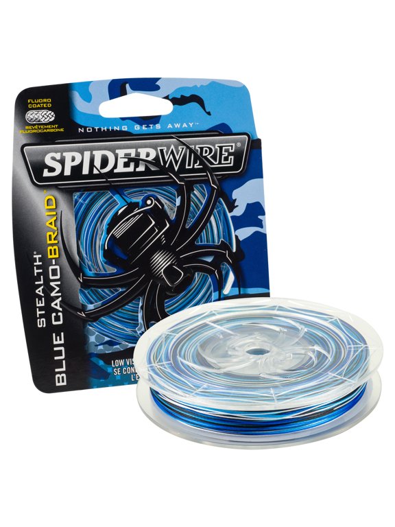 Stealth Blue Camo Braid Fishing Line, Blue Camo, 30 lb Test Strength, 200 yd