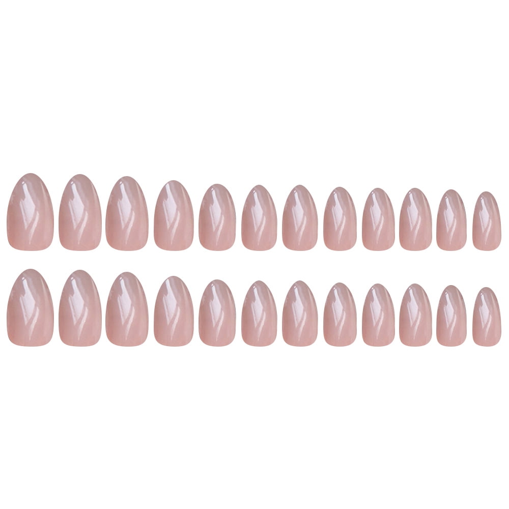 Fake Nails Tips 24pcs 12 Different Size Natural Short False Nails Tips