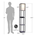 thumbnail image 2 of Bestco Standing Shelf Lamp 63" Floor Lamp w USB Charging Port Power Socket More, Black, 2 of 9
