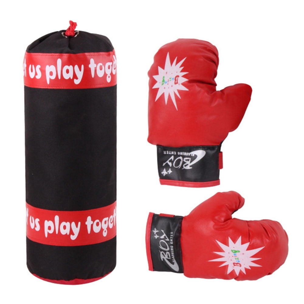Kids Boxing Gloves Kit Punching Bag Educational Sandbag Hanging Toy Set;Kids