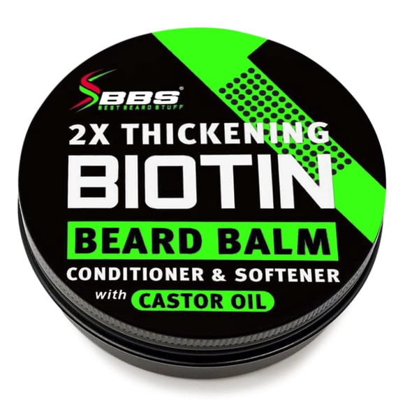Bálsamo para barba y cera para bigotes, espesante con biotina, 2 veces - BBS