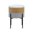 thumbnail image 2 of Tray Top End Table With 2-Storage Bin & Black Steel Legs, 2 of 8