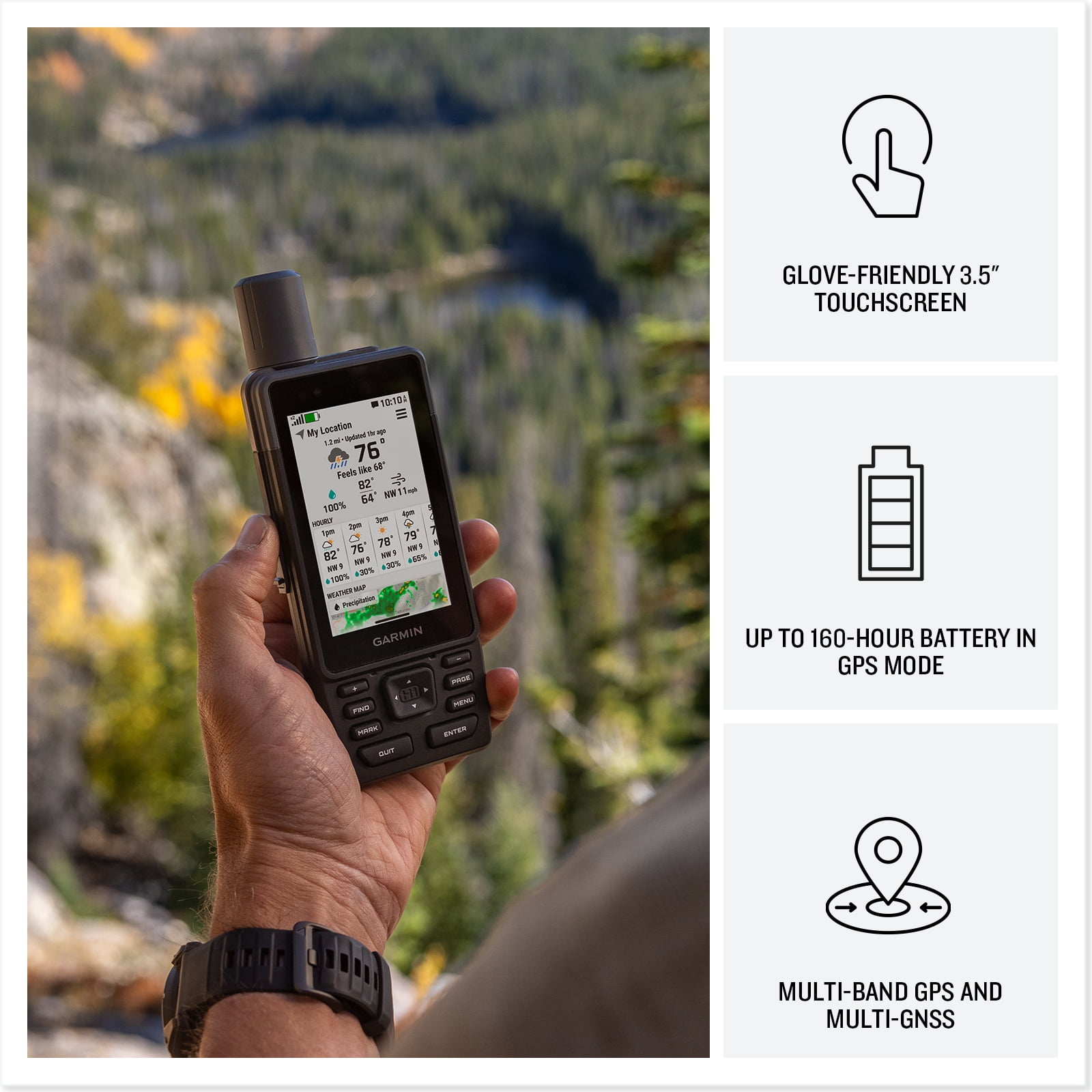 Garmin GPSMAP H1 Premium GPS Handheld Navigator Bundle with PlayBetter Portable Charger & GPS Tether Lanyard