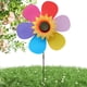 thumbnail image 4 of [Seis Flores Redondas Coloridas] Molino Viento Girasol Plástico 36 Cm Juguete para Molino Viento Colorido Giratorio para Exteriores Jardín (circular Multicolor), 4 of 9