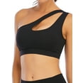 thumbnail image 2 of YouLoveIt Women Sports Bra One Shoulder Sports Bra Women Sexy Medium Support Sports Yoga Bras Comfy Stretch Sport Bra  Removable Padded Sports Bras, 2 of 8