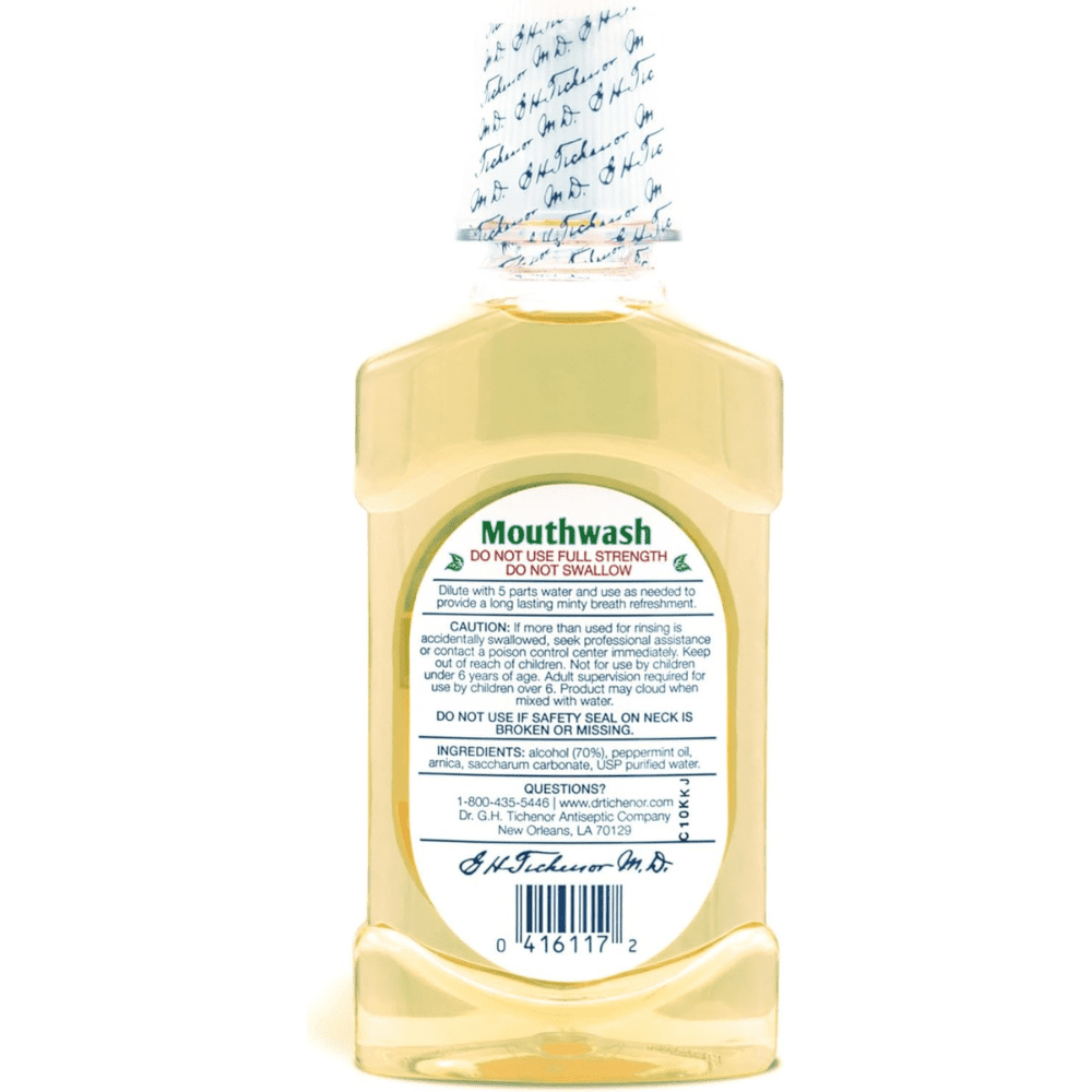 Dr. Tichenor's Peppermint Mouthwash, All Natural, Concentrate, 8 fl. Oz - 3 Pack