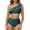 AE Sea Green, variant on Eytino Womens 2 Piece Swimsuits One Shoulder Bikini Set High Waisted Bathing Suits for Women Color Block Trim Ruffle Hem Swimsuits Swimwear Navy Blue XL