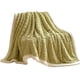 thumbnail image 2 of Manta de poliéster, manta de franela polar, cálida y suave, a rayas, para sofá y cama, acogedora manta de microfibra acanalada, decoración para sofá para todas las estaciones, regalos de cumpleaños pa, 2 of 6