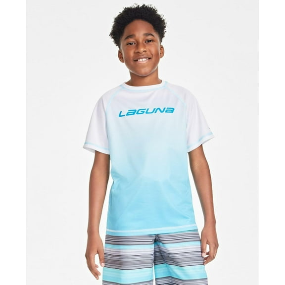 Laguna Big Boys Ombre Spark Short Sleeve Sun T-Shirt - Blue Atoll