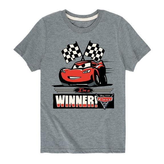 Disney's Cars - I'm A Winner - Boy's Toddler And Youth Short Sleeve Graphic T-Shirt
