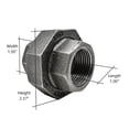 thumbnail image 6 of Thrifco 8319034 1 Inch Black Steel Union, 6 of 6