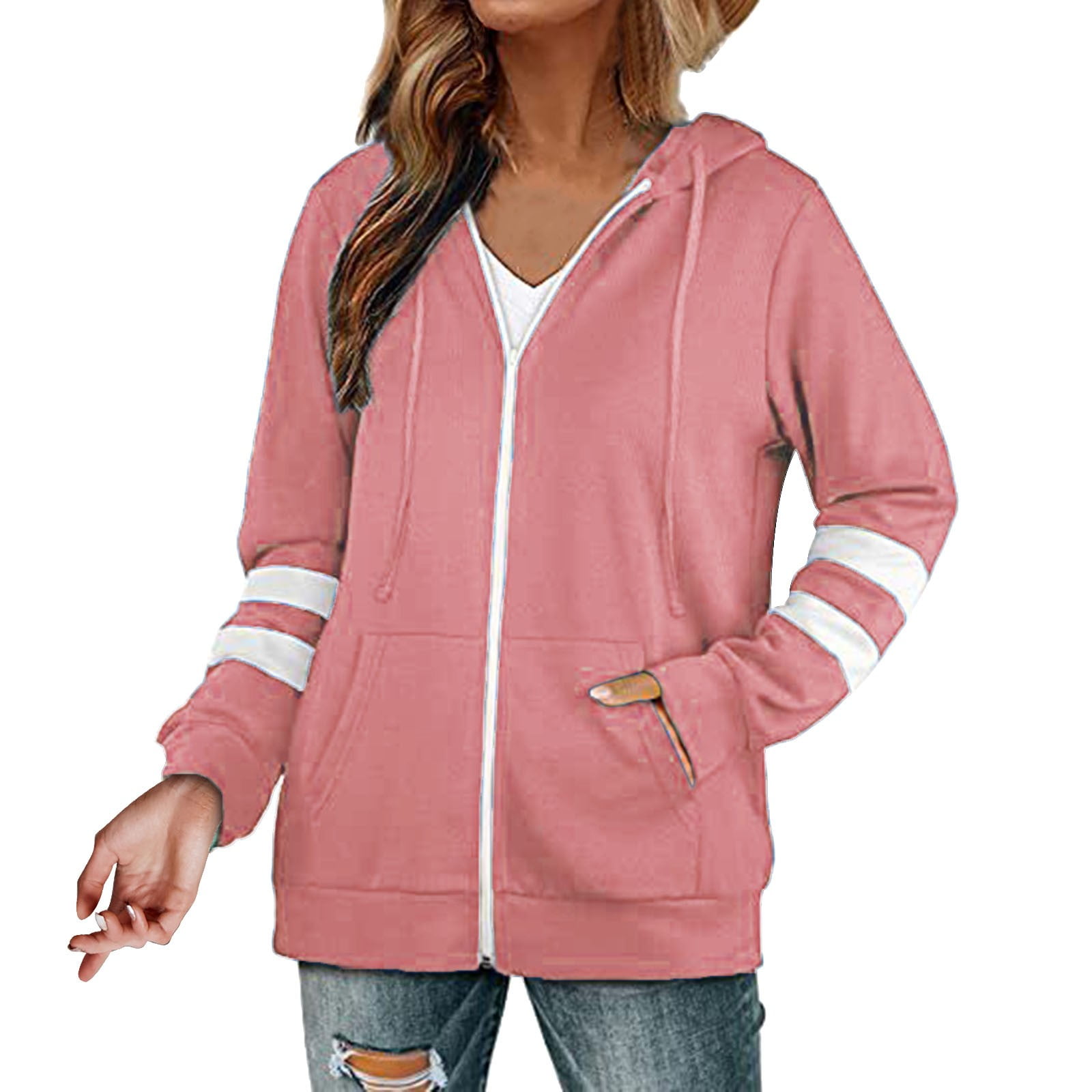 エピヌ　é shaggy knit zipper hoodie ピンク epine é shaggy knit zipper hoodie (pink) レディース