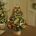 thumbnail image 3 of FastXmas Merry Christmas Tabletop Mini Christmas Tree Decoration,17.7 Inch Pine Christmas Tree with Hanging Ornaments, Artificial Xmas Tree for Birthday,Winter,Xmas Day,Table,Fireplace,Home Decor, 3 of 5