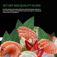 thumbnail image 3 of Hoja 200 Uds Hojas Verdes Para Decoración De Comida Sushi Hojas De Simulación De Plástico Para Sashimi Mariscos Suministros De Decoración De Sushi, 3 of 8