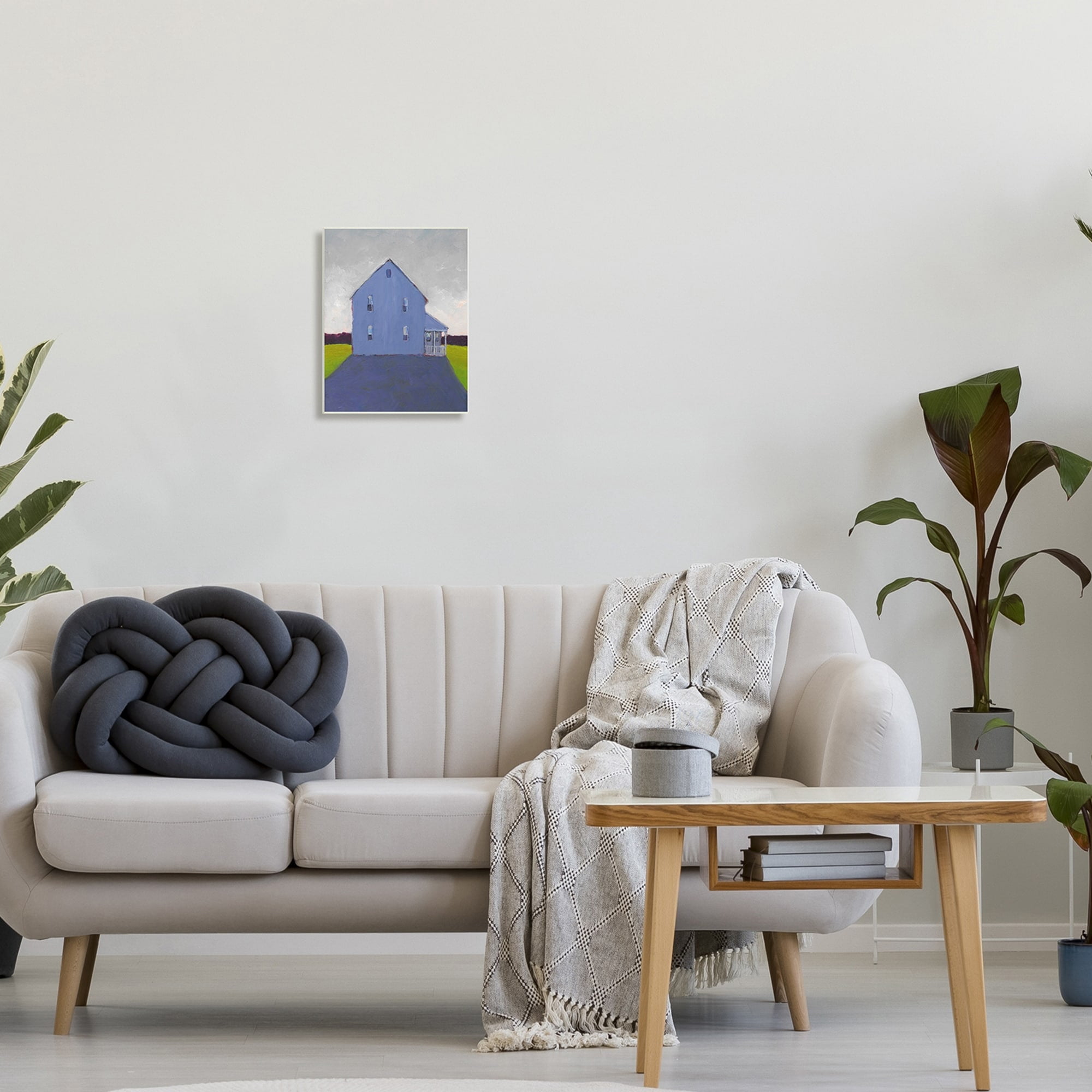Stupell Industries Minimalistic Rural Farm Barn Gloomy Desolated Rainy Day,10 x 15, Design by Carol Young
