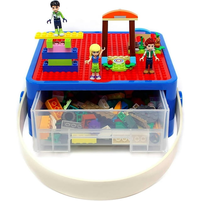 Toy Organizers and Storage Toy Chest Set of Large and Small Brick Shaped Kids Storage Box Building Brick Storage Organizer Box Organizers for Toy Blocks