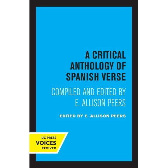 A Critical Anthology of Spanish Verse, (Paperback)