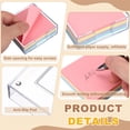 thumbnail image 3 of 3x3 Inch 2 Pcs Sticky Note Holder with 200 Sheets Self-Stick Note Memo Pad Dispenser Office Desk Organizer Supplies for Home Office Desktop, Purple, Yellow, 3 of 6