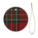 thumbnail image 2 of Adorno navideño colgante de tartán escocés Royal Stewart para árbol de Navidad - Decoraciones colgantes de cerámica para fiestas - Ideas para regalar adornos navideños, 2 of 8
