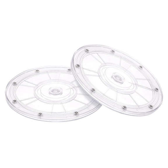 8inch Rotating Swivel Stand with Steel Ball Lazy Susan Base Turntable Clear 2pack