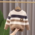 thumbnail image 2 of 2025 Enfants Filles Garçons Motif Col Rond Manches Longues Chandail Décontracté Tricoté Pulls Hauts 2-10 Ans Kaki, 2 of 7