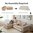 thumbnail image 5 of BYBYME 104"Oversized L-Shaped Sectional Sofa Cloud Boneless Modular Couch,Upholstered Sofa with Convertible Left/Right Ottoman for Living Room Bedroom,No Assembly,Beige, 5 of 10