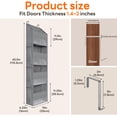 thumbnail image 2 of 4 Shelf Over Door Hanging Organizer,Wall Mount,Large Capacity Storage with Clear Window Pockets for Kids Toys,cloths,Diapers,etc,Grey, 2 of 6