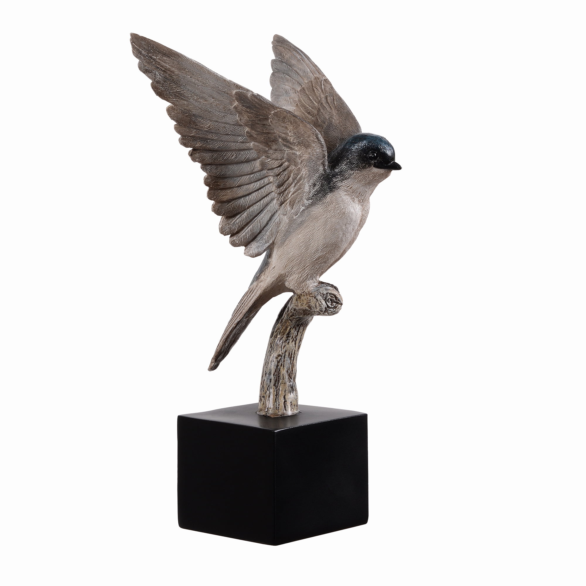 Small Swallow On Branch Lifelike Bird Resin Home Tabletop Decor
