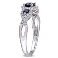 thumbnail image 3 of Everly Women's Sapphire 10K White Gold Engagement Ring, 3 of 7