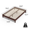 thumbnail image 3 of LIFEMENT Full Signature Wood Platform Bed Frame Walnut, Noise-Free, Under Bed Storage, No Box Spring Needed, Easy Assembly, 3 of 10