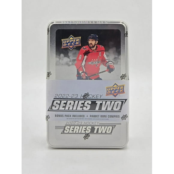 2022/23 Upper Deck NHL Series 2 Hockey Cards in Collectible Tin (9 Packs) Sealed
