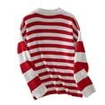 thumbnail image 3 of Alkepwun Women's Pullover Oversized Striped Sweaters 2025 Crewneck Batwing Long Sleeve Knit Tops Fall Winter Sweater Jumper, 3 of 3