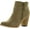 Khaki, variant on BABA-02 Women Fashion Comfy Stacked Chunky Heel Side Zipper Ankle Bootie