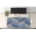 thumbnail image 2 of Blue Computer Mouse Pad, Nordic Scandinavian Cultural Pattern in Winter Colors Retro Style Traditional, Rectangle Non-Slip Rubber Mousepad X-Large, 35" x 15", Pale Blue White, by Ambesonne, 2 of 2