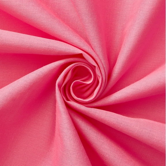 FWD Cotton Voile Lightweight Hypoallergenic Natural Sheer 58" Machine Washable Fabric By The Yard For Sewing, Crafts, Quilting, & Decor (Candy Pink, 5 Yards)