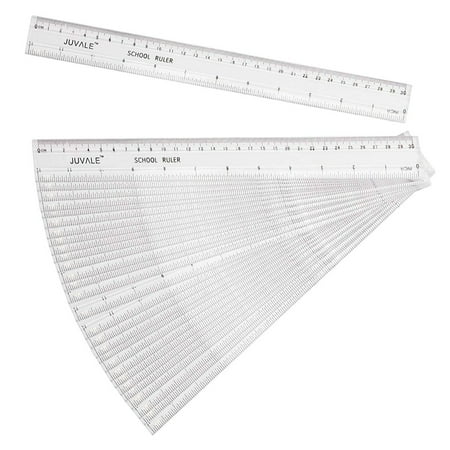 36 Precision Ruler Plastic Rulers - 36-Pack 12-Inch Rulers with Inches and Metric Scales, 2 Scales Student Rulers in Bulk, Measuring Rulers for School, Home and Office ()