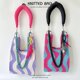 thumbnail image 3 of Bolso de hombro de punto corrugado con diseño de nicho, bolso de compras de gran capacidad que combina con todo con personalidad, 3 of 6