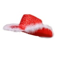 thumbnail image 4 of Dualoai Christmas Cowboy Hat Adults for Birthday Music Festival Concerts Fancy Dress, 4 of 7
