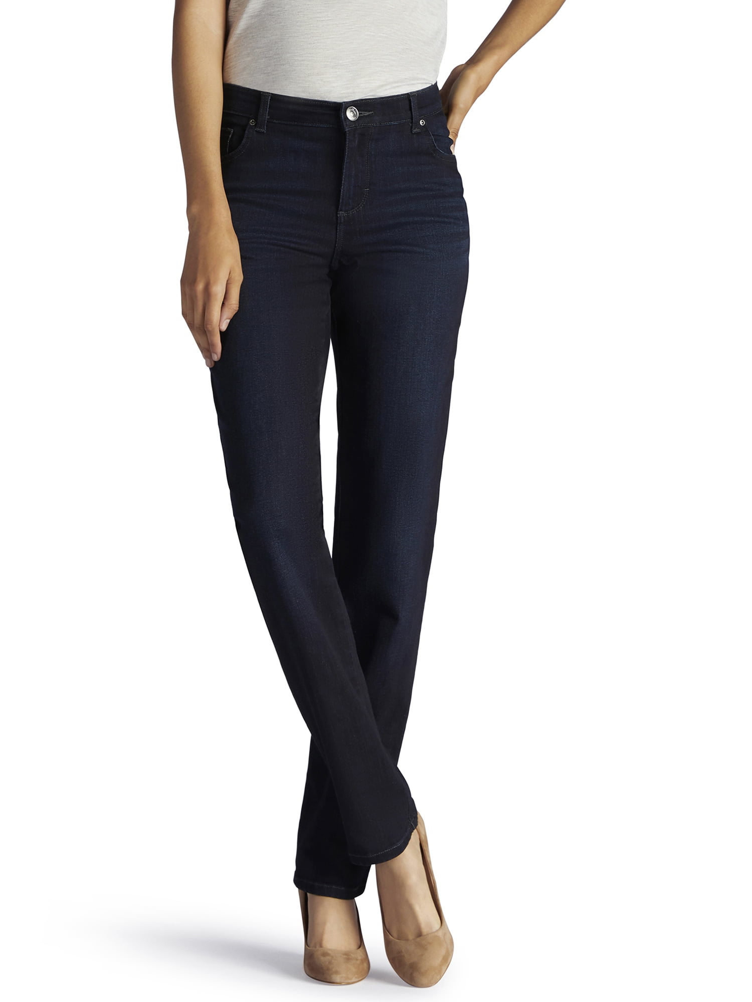 LEE Womens Relaxed Fit Straight Leg Classic Jeans Black size 8 18 NEW 