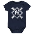 thumbnail image 4 of Newborn Outerstuff New York Yankees Home Plate 3-Piece Creeper Set, 4 of 4