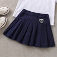 thumbnail image 2 of XEGLSBU Girls Skirts with Shorts Underneath Size 7-8 Girls A Line Skirt with Pleats Summer High Waist Party Skirt for School Navy Size 3-4 Years, 2 of 9