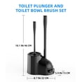thumbnail image 6 of MR.SIGA Toilet Plunger and Bowl Brush Combo, Black, 1 Set,for Adult, 6 of 8