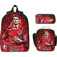 thumbnail image 1 of Soccer Backpack Player #7 Backpack with Lunch Box & Pencil Case Lightweight Casual Knapsack for Trave, 1 of 5