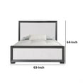 thumbnail image 5 of Kizie Queen Size Bed- Modern Upholstered Black and White Solid Wood, 5 of 6